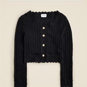 J. Crew Crochet cropped cardigan sweater